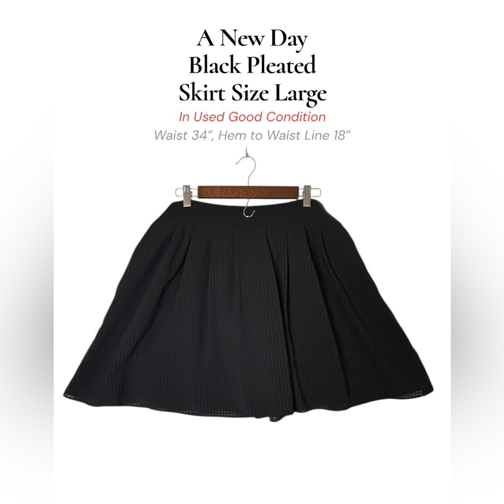 A New Day Black Skater Skirt Size Large